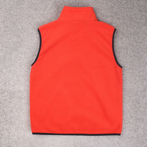 Helly Henson Daybreak Fleece Medium Orange Sleeveless Full Zip Collared Vest - Picture 2 of 10